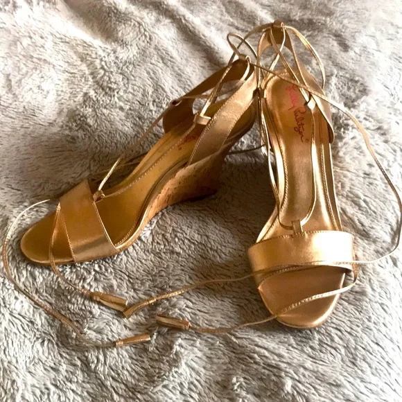 Lilly pulitzer sales cork wedges